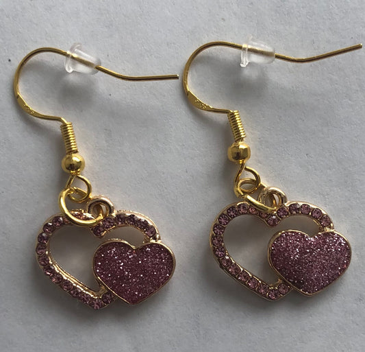 Valentine’s Day heart-shaped earrings