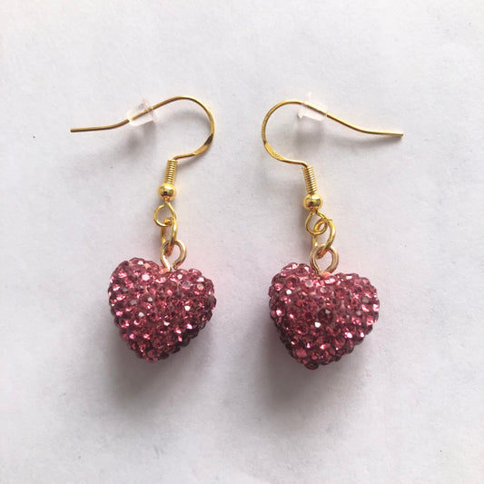 Valentine’s Day heart-shaped earrings