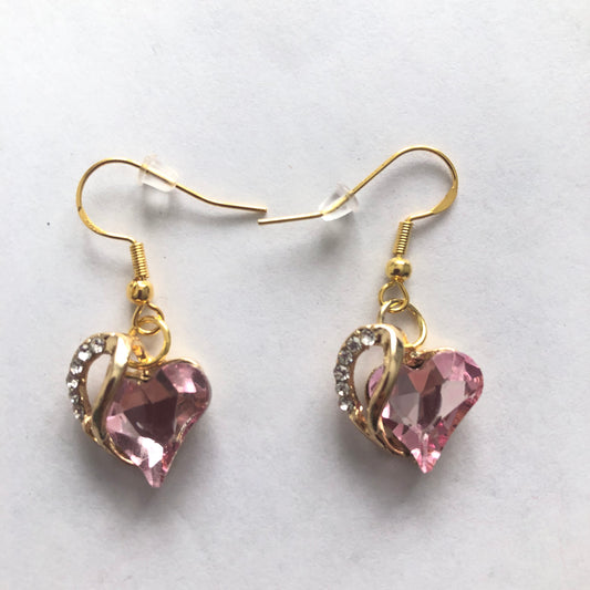 Valentine’s Day heart-shaped earrings