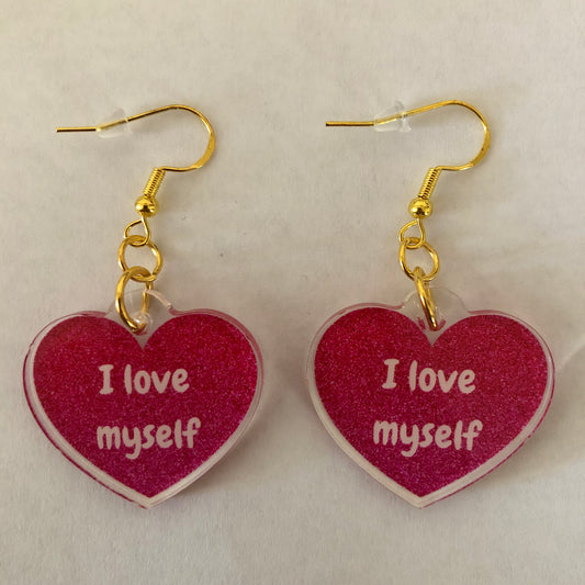 Valentine’s Day I love myself earrings