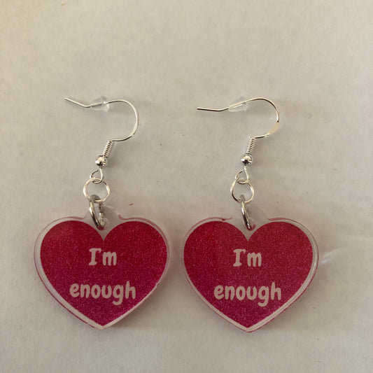 Valentine’s Day I’m enough earrings