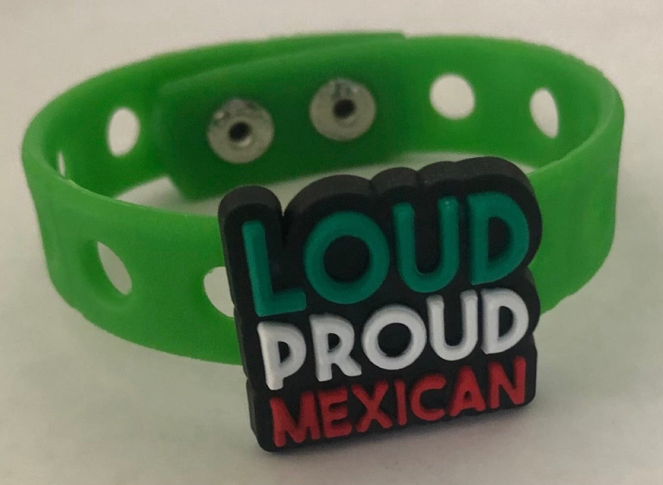 Loud Proud Mexican Croc charm bracelet | Latino, Mexican, and Chicano charms