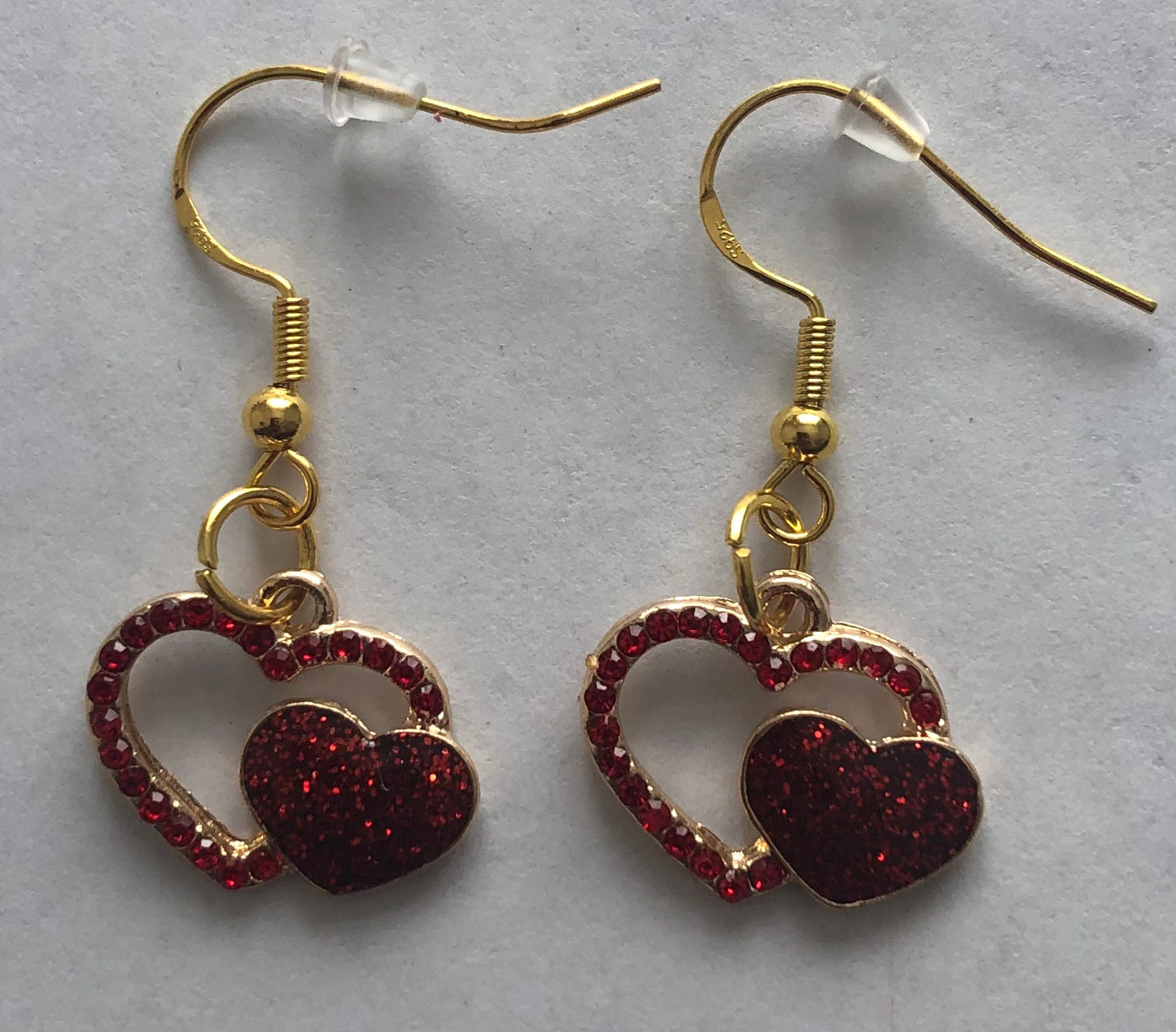 Valentine’s Day heart-shaped earrings