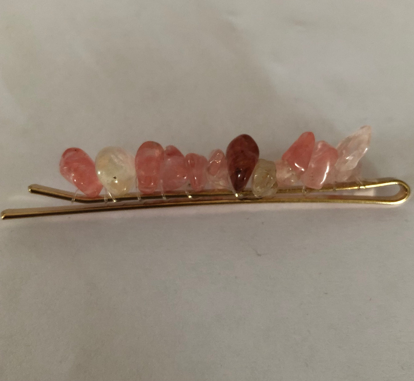 Jewel gemstone hair clips