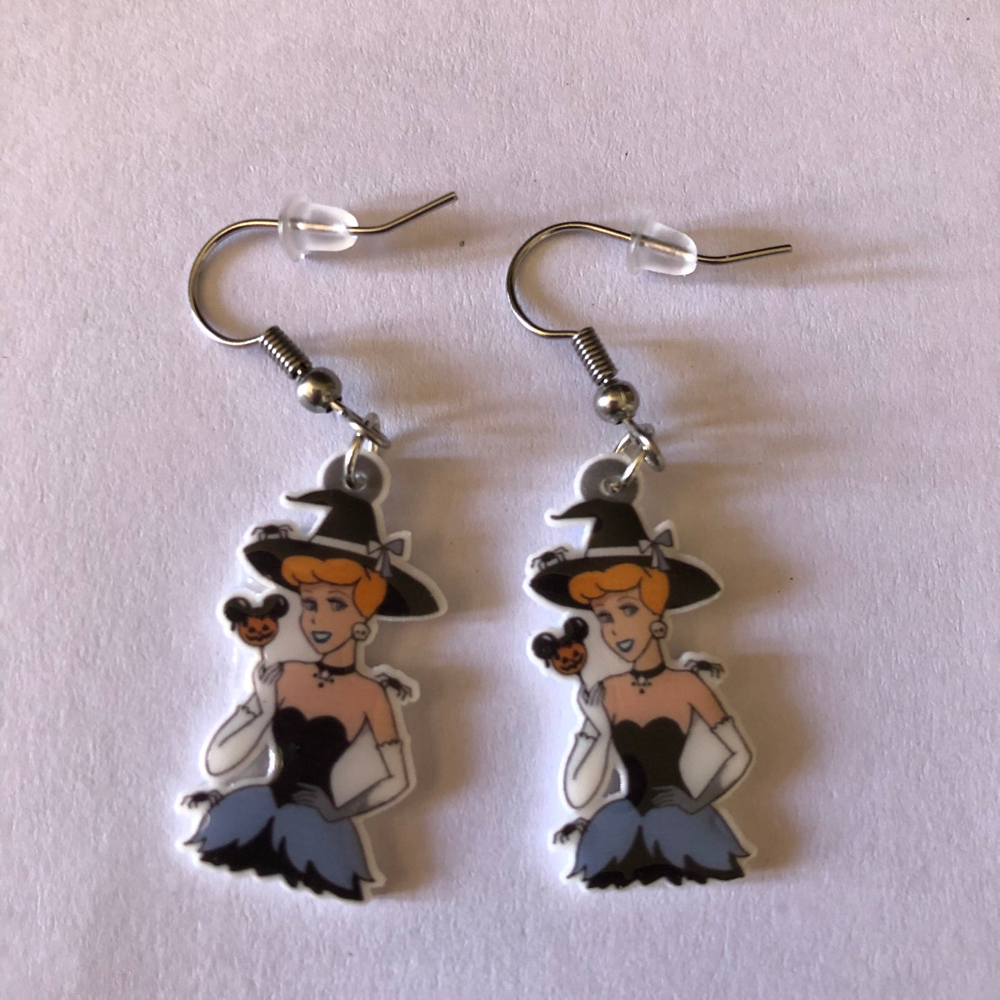 Halloween Princess Cinderella Witch Spooky Earrings