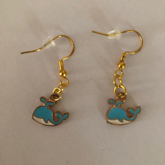 Whale earrings