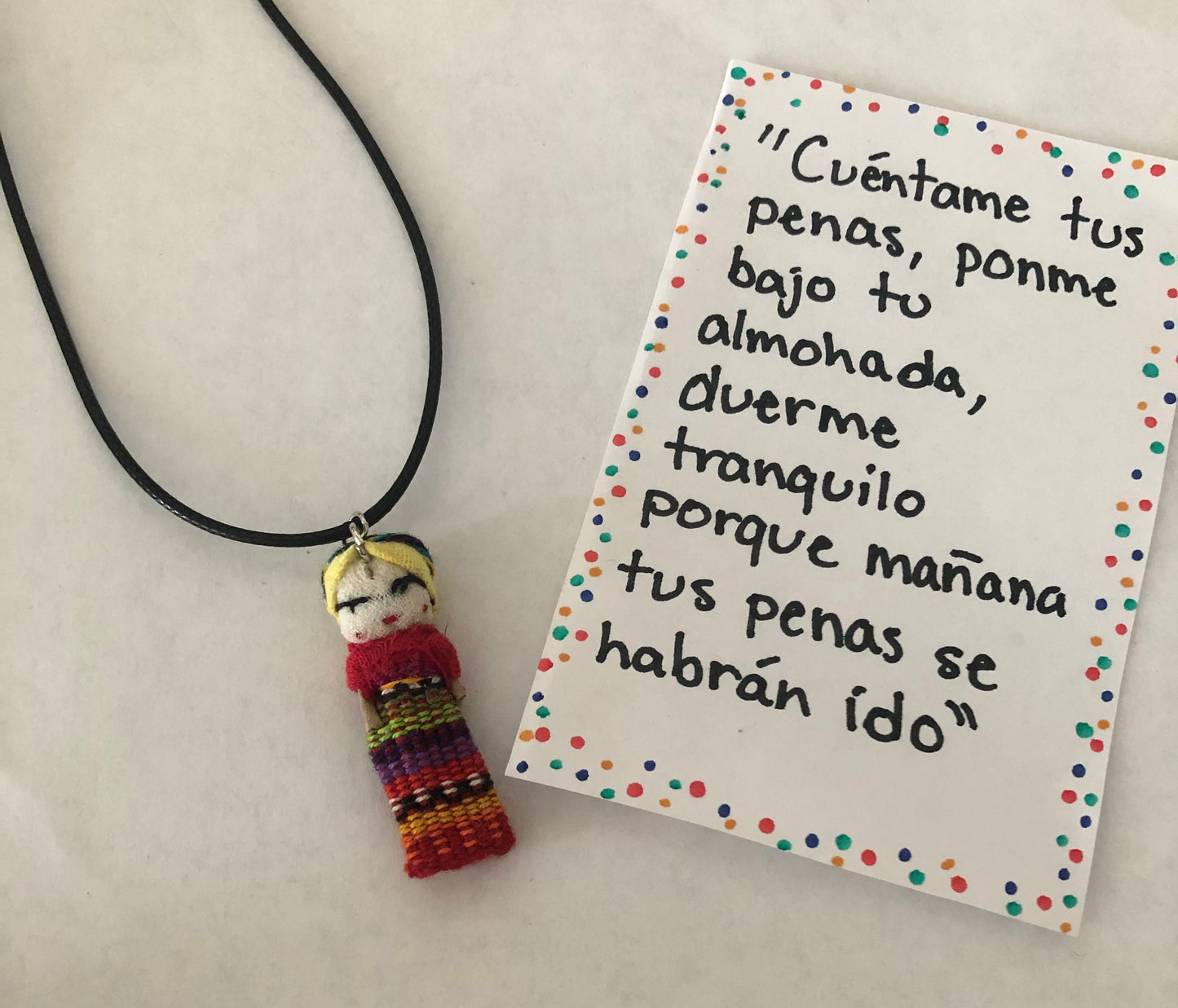 Worry dolls necklace