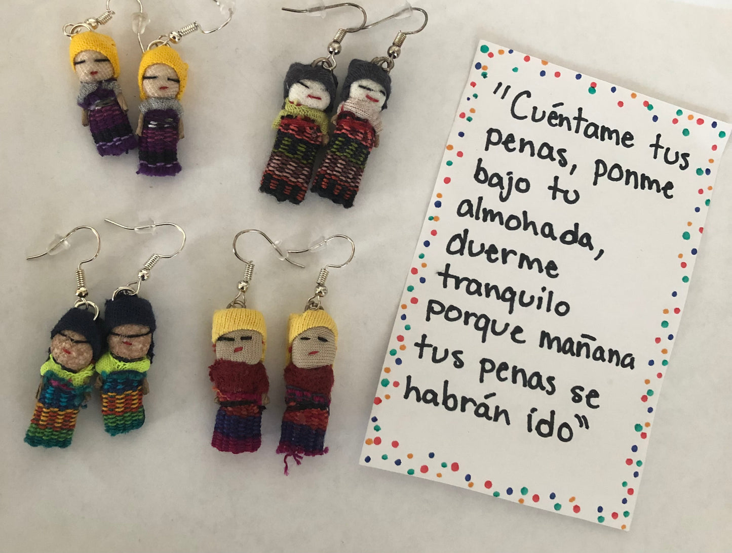 Worry dolls earrings