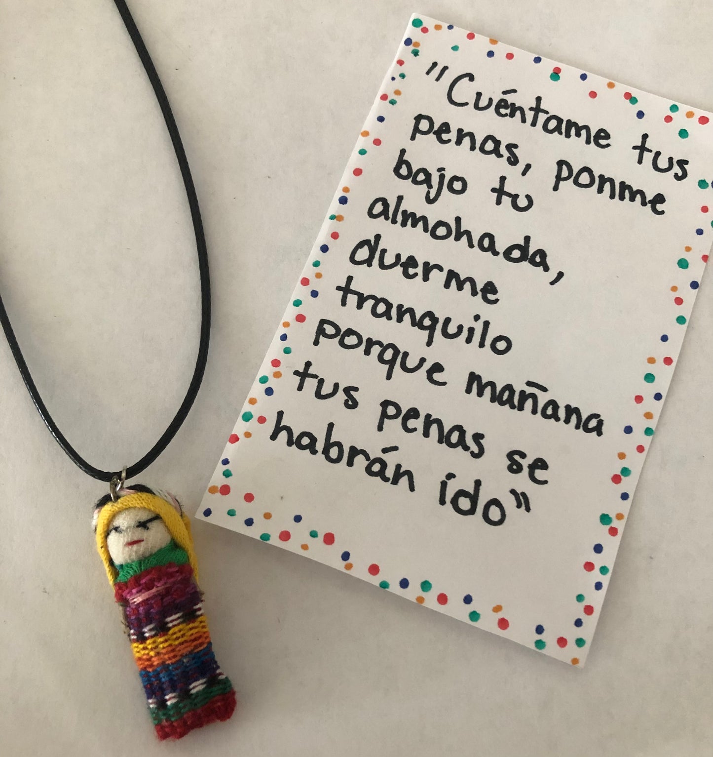 Worry dolls necklace