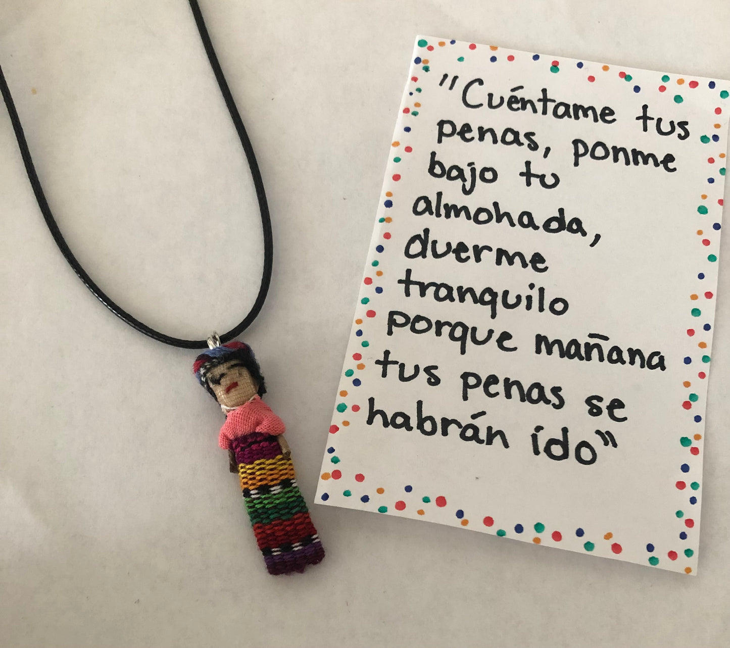 Worry dolls necklace