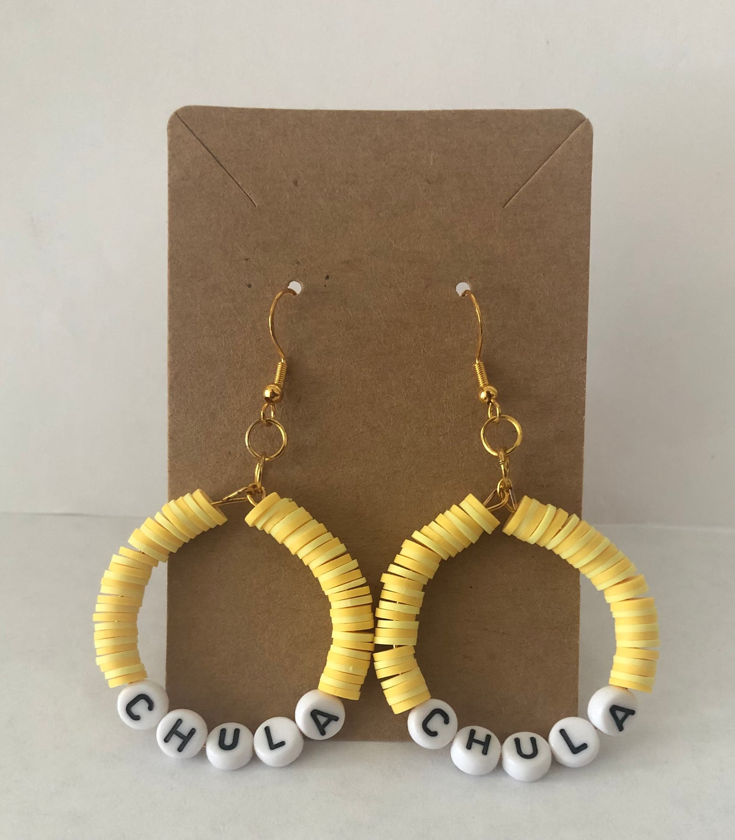 Poderosa, Bonita & Chula Beaded empowering hoop earrings