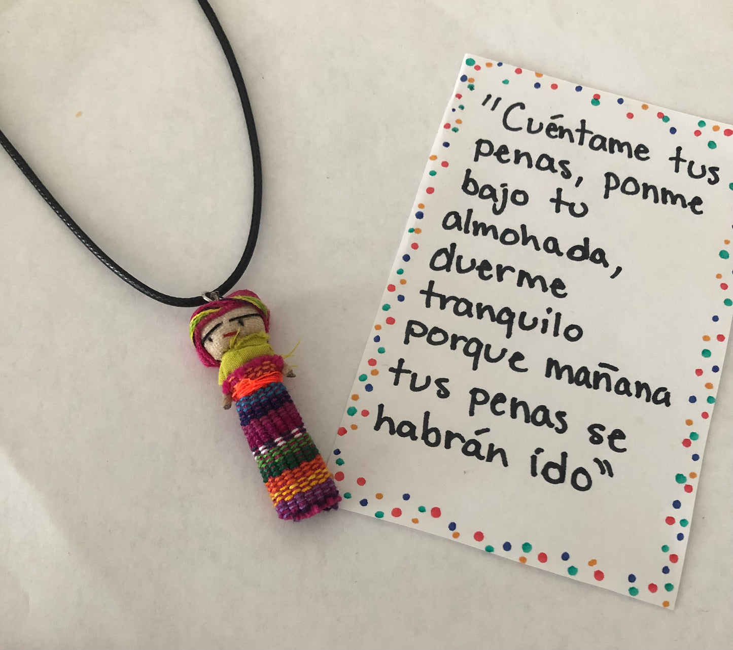 Worry dolls necklace