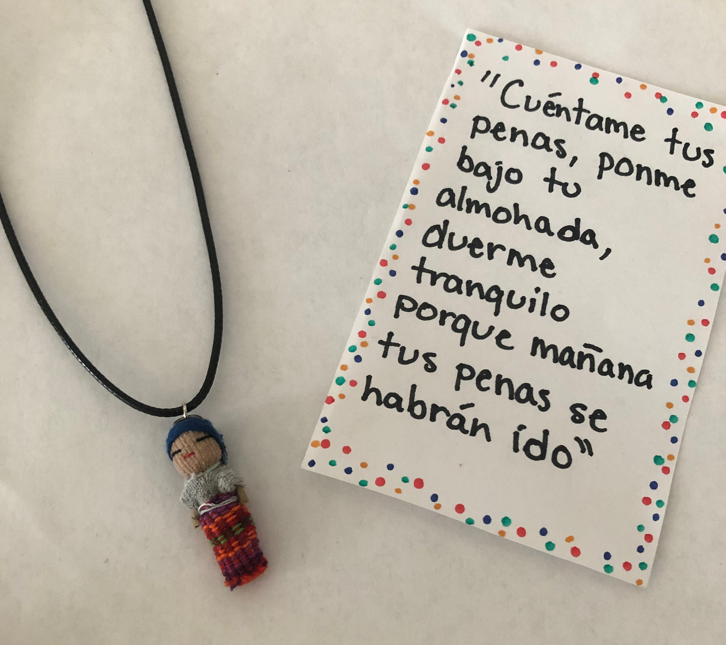 Worry dolls necklace