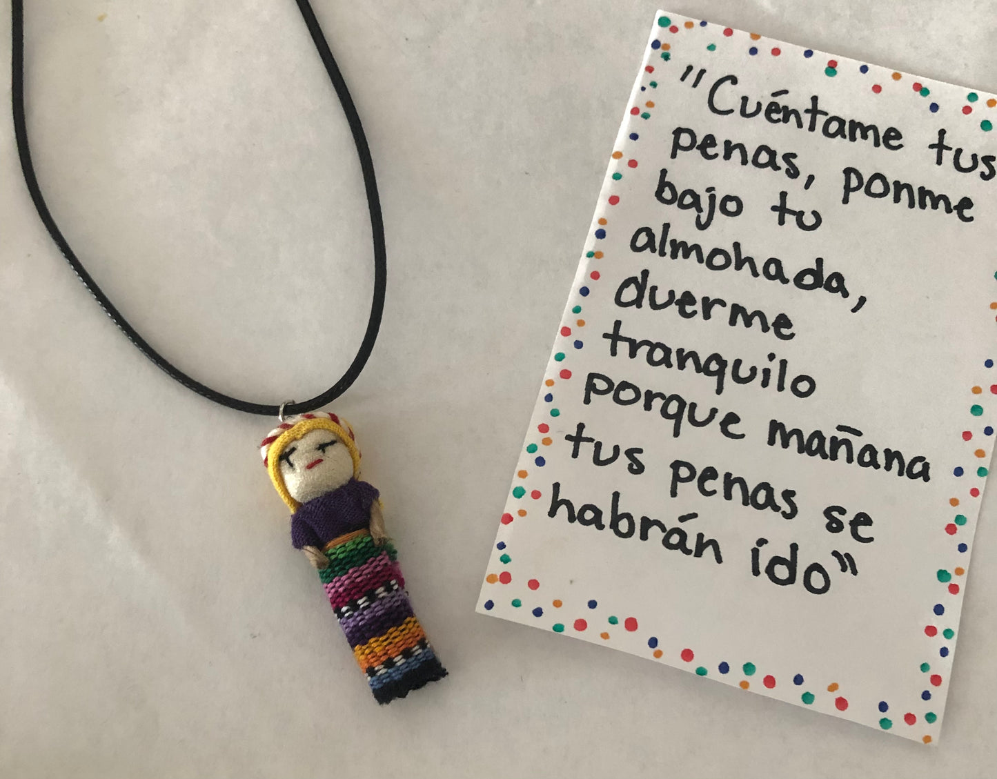 Worry dolls necklace